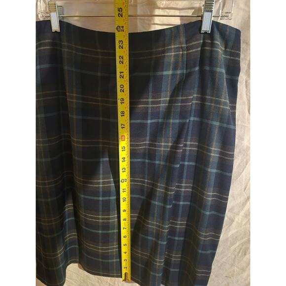 Charter Club Skirt Womens Multi Plaid Lined Vent Back Woman's Skirt New Size 18 - Picture 6 of 9